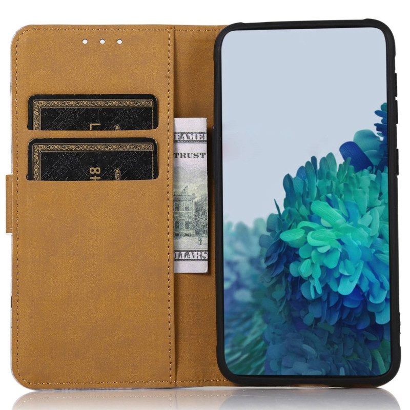 Flip Case Für Poco M4 5G Wilder Tiger