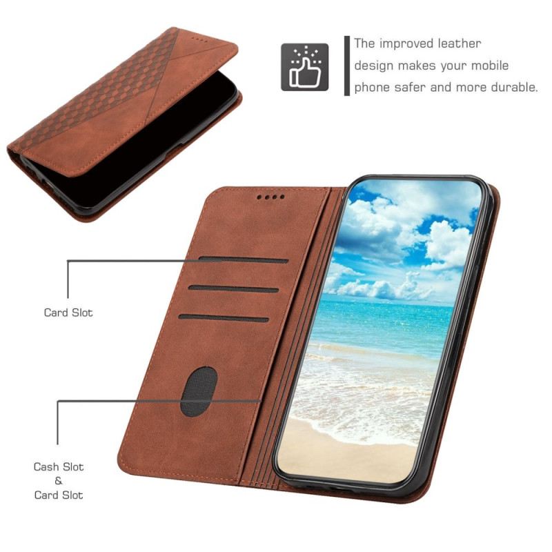 Flip Case iPhone 16 Plus Rautenmuster