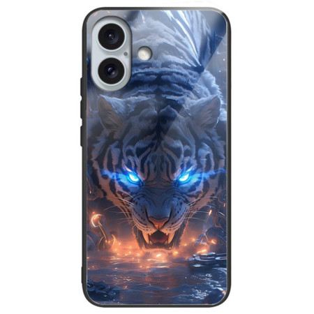 Hülle iPhone 16 Plus Gehärtetes Glas Mit Tiger-aufdruck