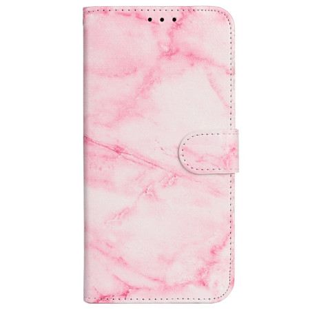 Lederhüllen iPhone 16 Plus Handyhülle Rosa Marmormuster