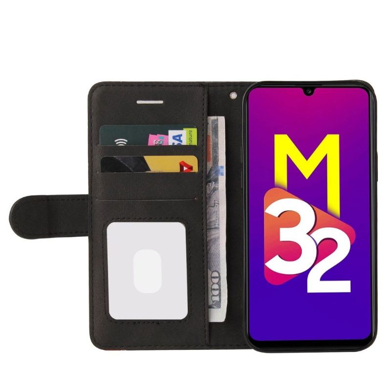 Flip Case Für Samsung Galaxy M32 Bicolor Künstlerisch