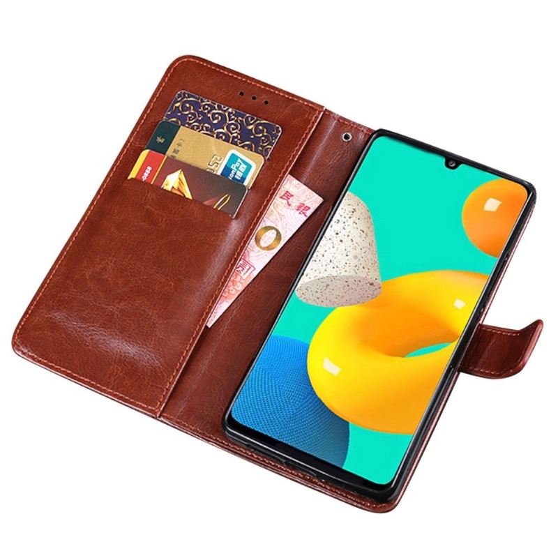 Flip Case Für Samsung Galaxy M32 Flip Case Idewei Folio Lederoptik