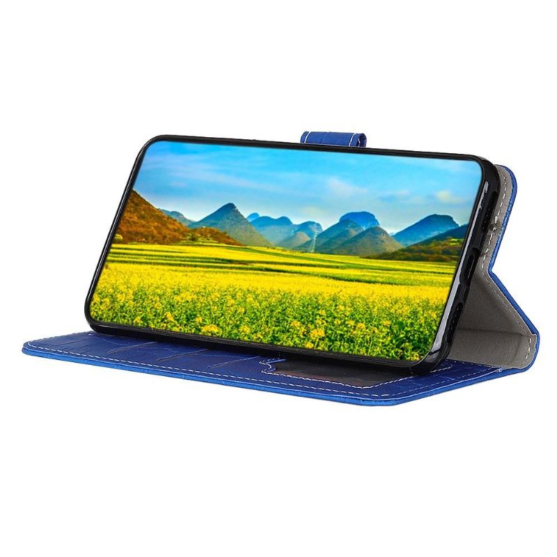 Flip Case Für Samsung Galaxy M32 Kunstleder In Kroko-optik