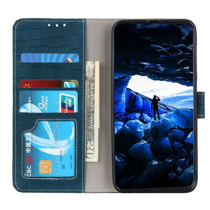 Flip Case Für Samsung Galaxy M32 Kunstleder In Kroko-optik