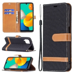 Flip Case Für Samsung Galaxy M32 Stoffbezug