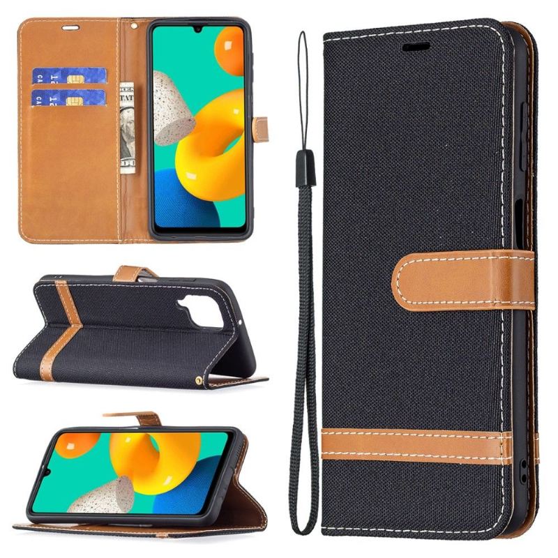 Flip Case Für Samsung Galaxy M32 Stoffbezug