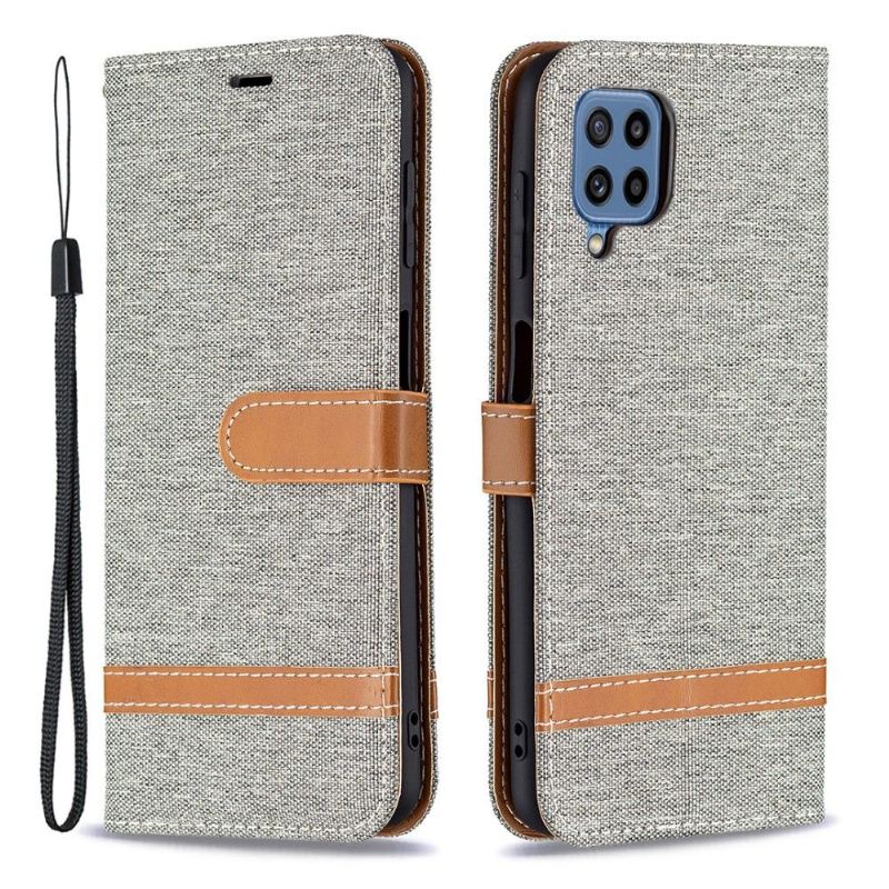 Flip Case Für Samsung Galaxy M32 Stoffbezug