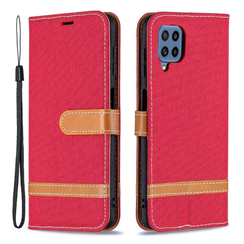 Flip Case Für Samsung Galaxy M32 Stoffbezug