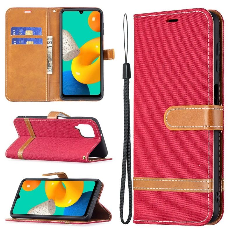 Flip Case Für Samsung Galaxy M32 Stoffbezug