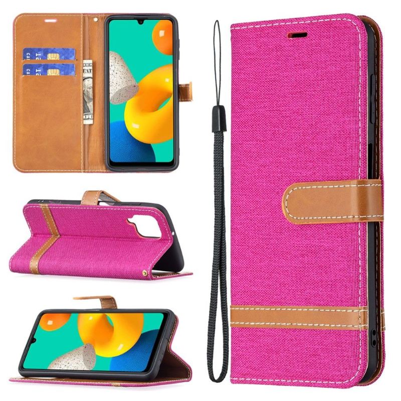 Flip Case Für Samsung Galaxy M32 Stoffbezug