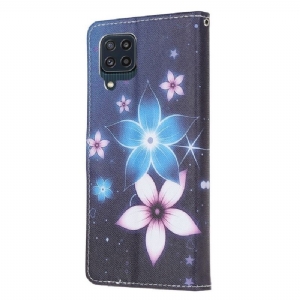 Lederhüllen Für Samsung Galaxy M32 Blumen