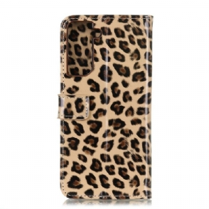 Flip Case Für Samsung Galaxy S21 Plus 5G Kunstleder Im Leoparden-stil