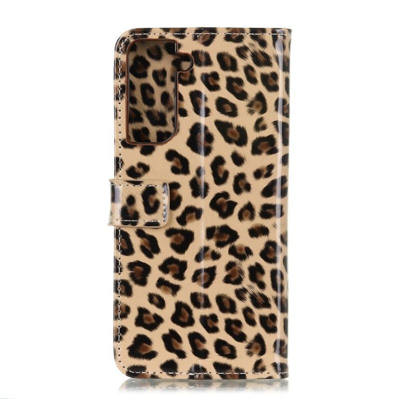 Flip Case Für Samsung Galaxy S21 Plus 5G Kunstleder Im Leoparden-stil