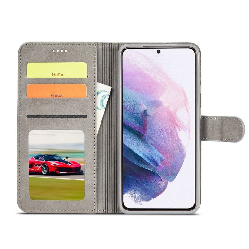 Flip Case Für Samsung Galaxy S21 Plus 5G Ledereffekt Lc.imeeke