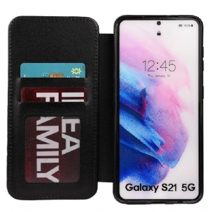 Flip Case Für Samsung Galaxy S21 Plus 5G Luxuriöser Gesteppter Ledereffekt