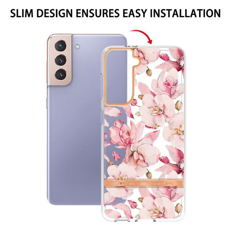 Hülle Für Samsung Galaxy S21 Plus 5G Gardenie Rosa Blume