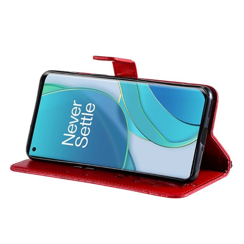 Flip Case Für OnePlus 9 Unterstützungsfunktion Schmetterlinge