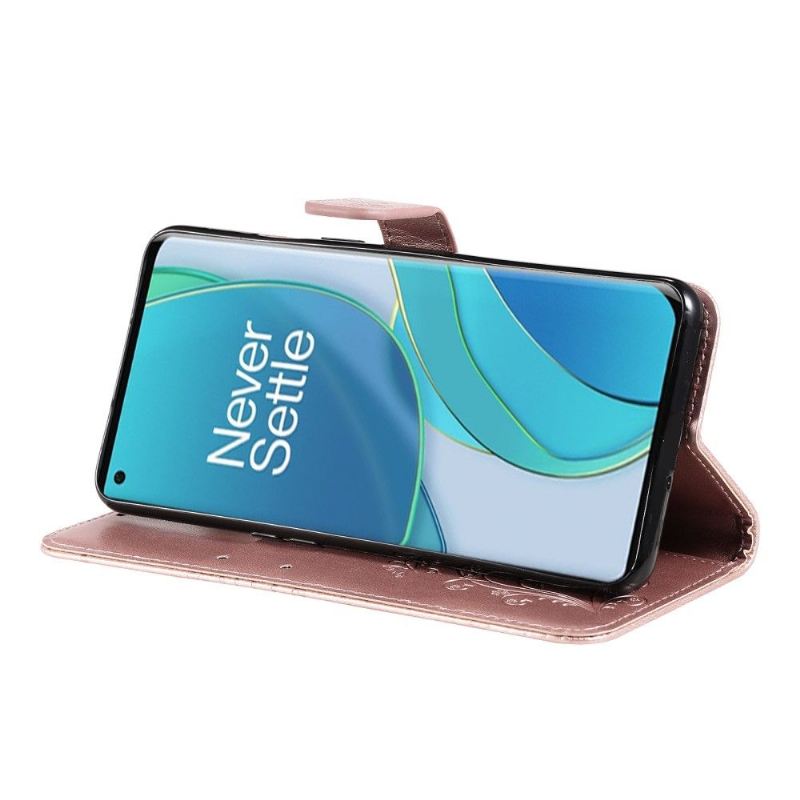 Flip Case Für OnePlus 9 Unterstützungsfunktion Schmetterlinge