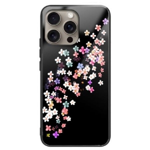 Hülle iPhone 16 Pro Handyhülle Blumenmuster Aus Gehärtetem Glas