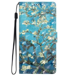 Lederhüllen iPhone 16 Pro Blumenkunst Mit Riemen