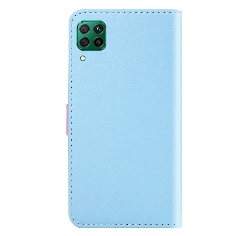 Flip Case Für Huawei P40 Lite Dreifarbige Nähte