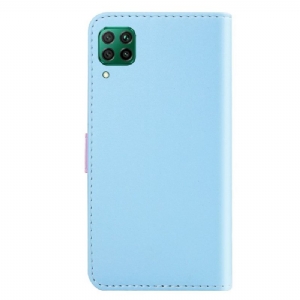 Flip Case Für Huawei P40 Lite Dreifarbige Nähte