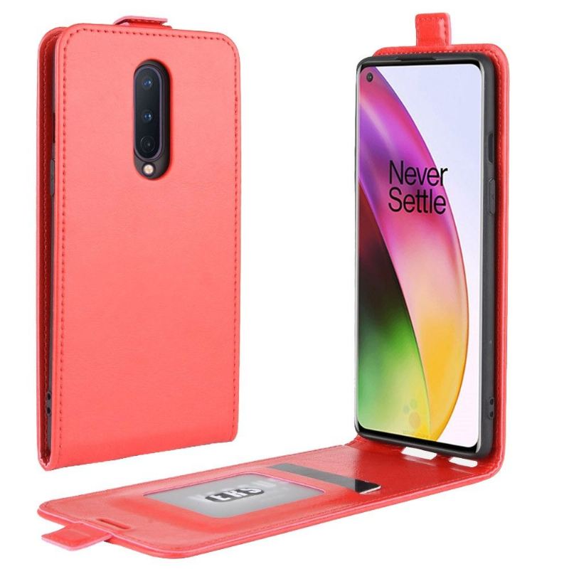 Flip Case Für OnePlus 8 Flip Case Vertikales Kunstleder