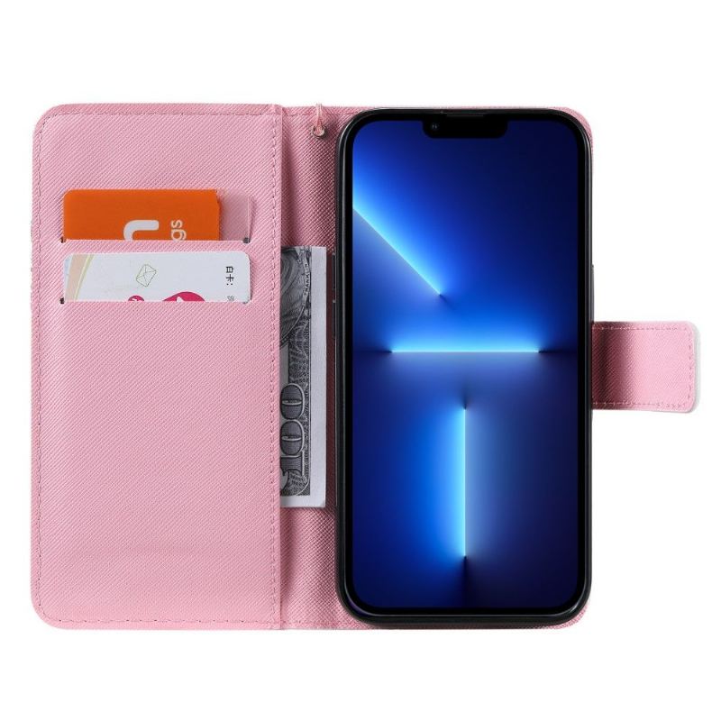 Flip Case Für iPhone 13 Pro Mädchen Mit Kolibri