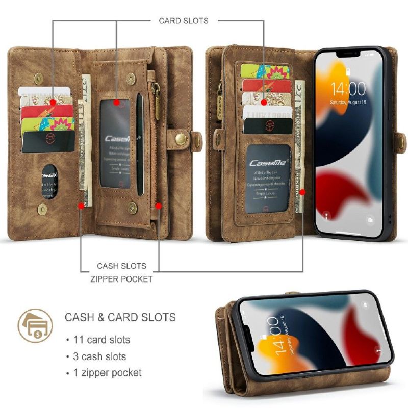 Hülle Flip Case Für iPhone 13 Pro Brieftasche 2 in 1 Mode