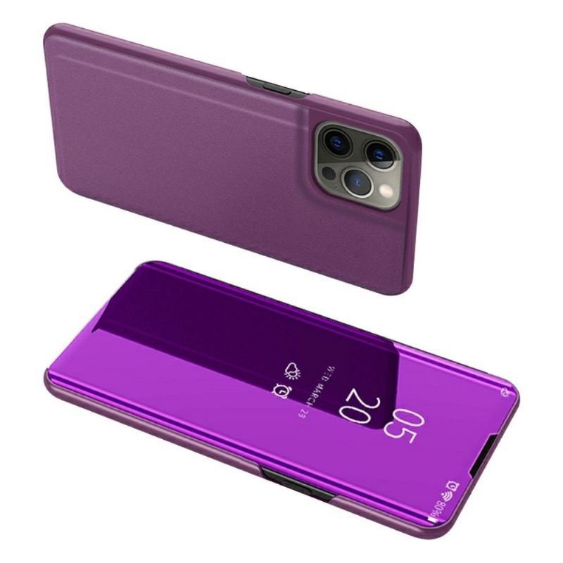 Hülle Für iPhone 13 Pro Flip Case Spiegeleffekt