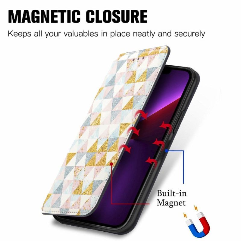 Lederhüllen Für iPhone 13 Pro Flip Case Flip Flap Im Nordischen Stil