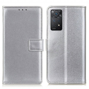 Lederhüllen Für Xiaomi Redmi Note 11 Pro / 11 Pro 5G Schutzhülle Grundlegendes Kunstleder