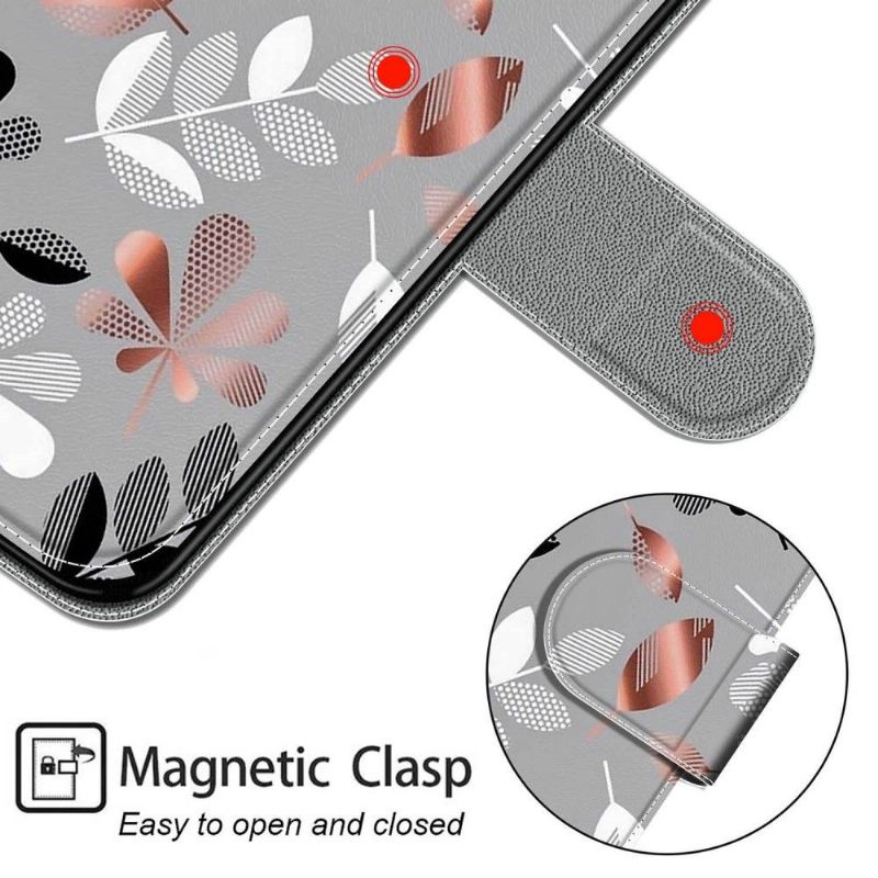 Flip Case Für iPhone 11 Illustration Mit Wilden Blättern