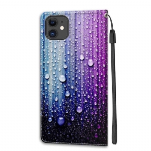 Flip Case Für iPhone 11 Wassertropfen