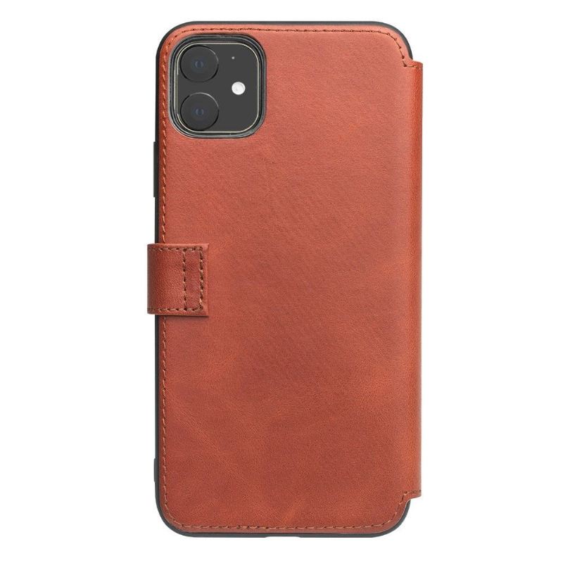 Handyhülle Für iPhone 11 Flip Case Echtes Leder