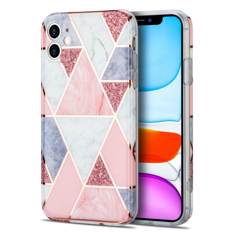 Handyhülle Für iPhone 11 Schutzhülle Flexible Pink-geometrie