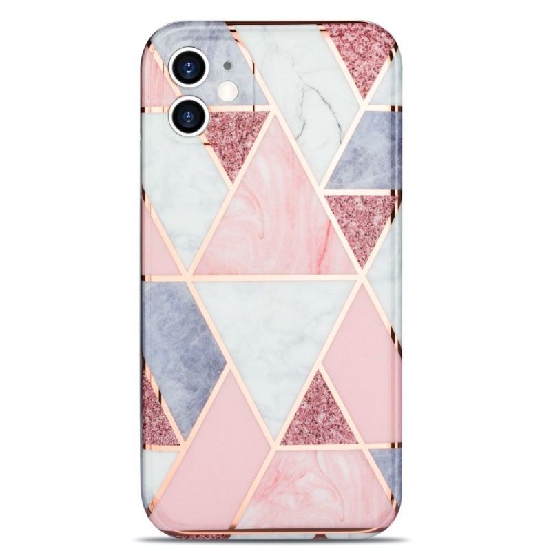 Handyhülle Für iPhone 11 Schutzhülle Flexible Pink-geometrie