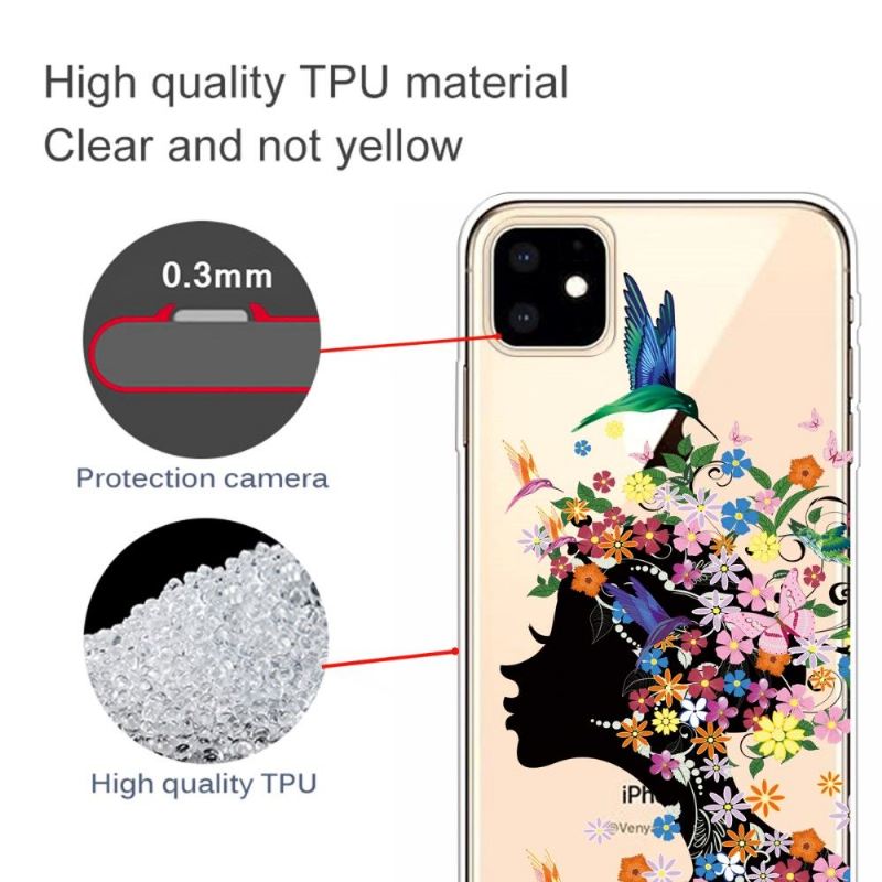 Handyhülle Für iPhone 11 Transparente Kolibri-blume