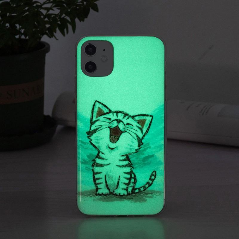 Hülle Für iPhone 11 Fluoreszierender Chatinhalt