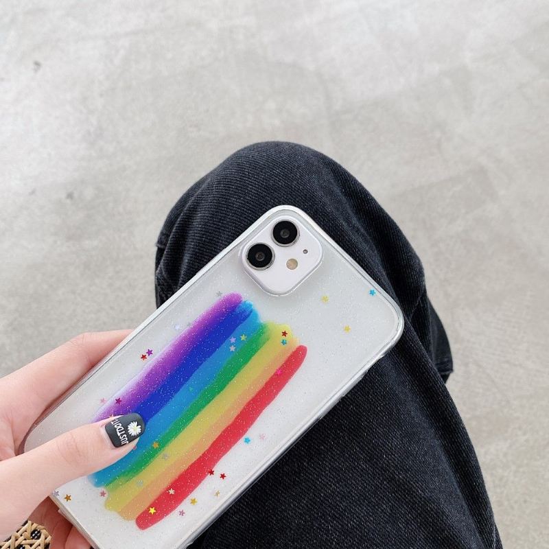 Hülle Für iPhone 11 Regenbogen-glitter