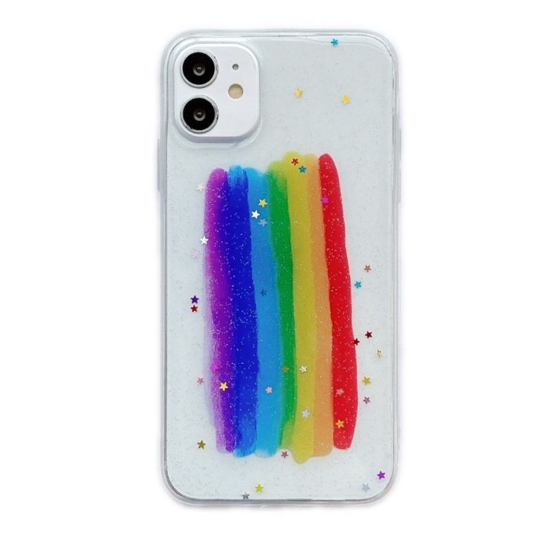 Hülle Für iPhone 11 Regenbogen-glitter