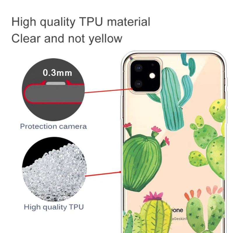 Hülle Für iPhone 11 Transparenter Kaktus