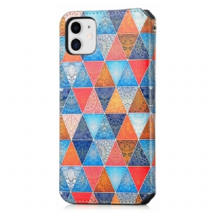 Lederhüllen Für iPhone 11 Geometrisches Mandala