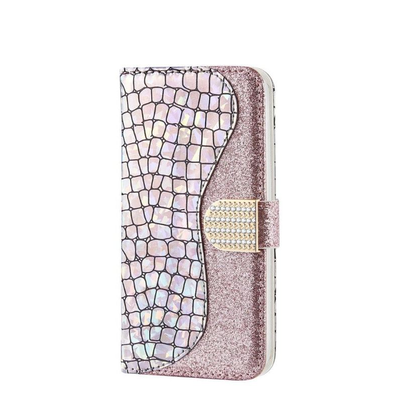 Lederhüllen Für iPhone 11 Schutzhülle Croc-effekt-glamour