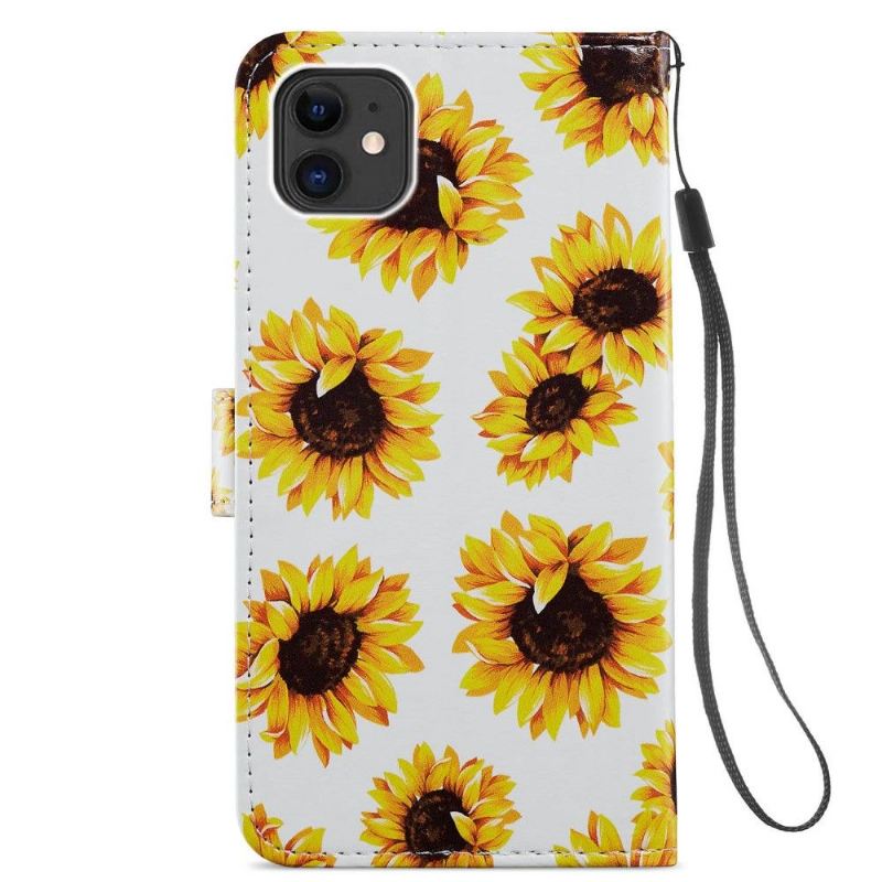 Lederhüllen Für iPhone 11 Sonnenblumenblüte