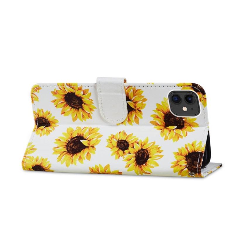 Lederhüllen Für iPhone 11 Sonnenblumenblüte