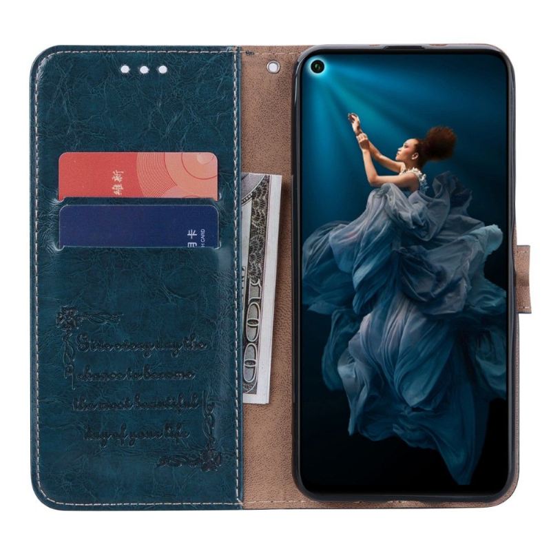 Case Für Honor 20 Deluxe Vintage-ledereffekt