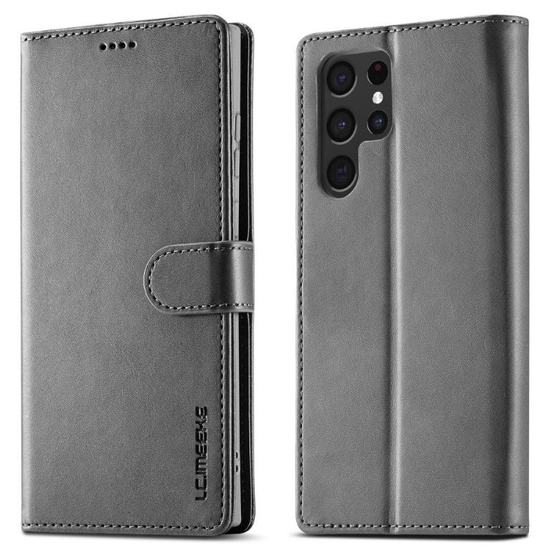 Case Für Samsung Galaxy S22 Ultra 5G Flip Case Ledereffekt Lc.imeeke