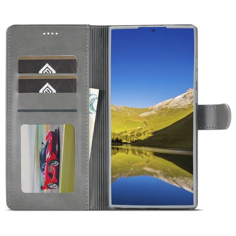 Case Für Samsung Galaxy S22 Ultra 5G Flip Case Ledereffekt Lc.imeeke