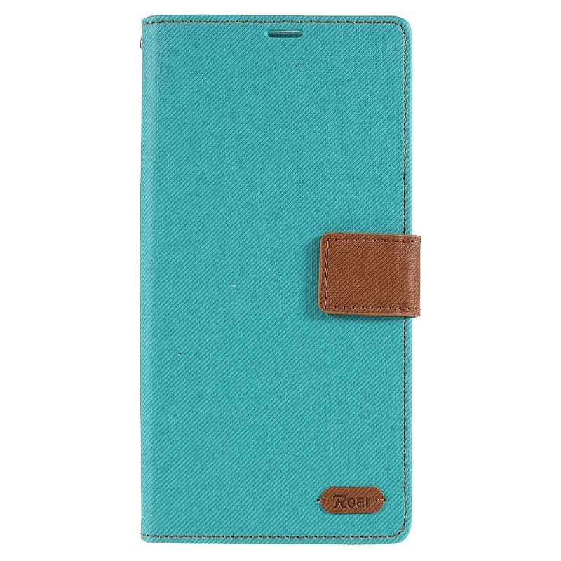 Flip Case Für Samsung Galaxy S22 Ultra 5G Leinwand Im Roar-stil